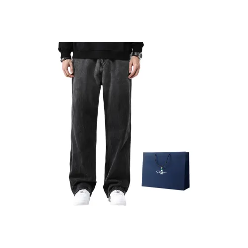 SLLAVIF Черный Серый Цвет Мужские Джинсы