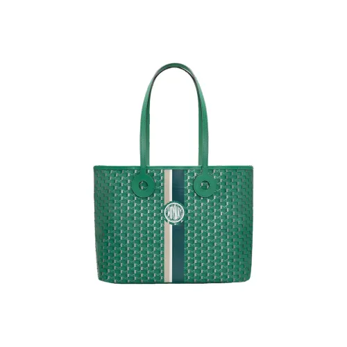 Moynat Холст и кожа Тоут Сумка Сумка для покупок Сумка через плечо Сумка среднего размера Женская Зеленая