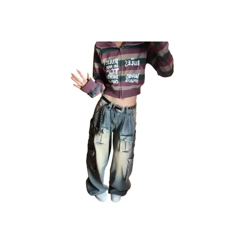 ЮЙЧЖАОЛИНЬ Синий Женские Джинсы