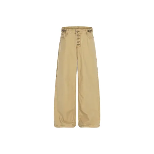 HOKLV Желтые Унисекс Карго Брюки