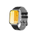 Черный Серый-Армейский стиль Дышащий Двухцветный Кремниевый ремешок + Серебряный соединитель