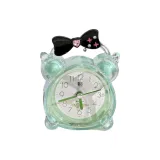 Зелёный будильник + чёрный бант