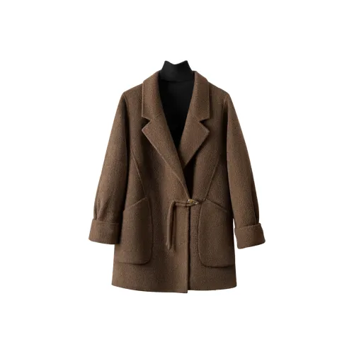 SIBAISHE Стиль Майярд Коричневый Женское Пальто