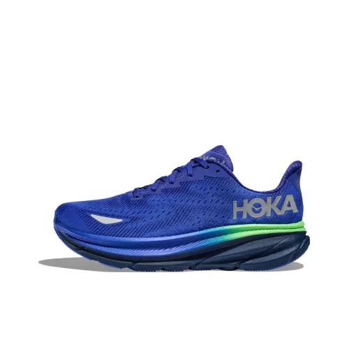 HOKA ONE ONE Clifton 9 Противоскользящие Низкие Беговые Кроссовки Мужские Синие