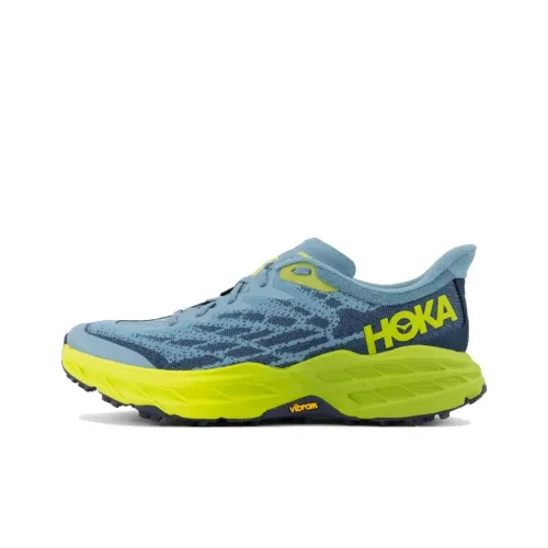 HOKA ONE ONE Амортизация Противоскользящие Износостойкие Низкие Беговые кроссовки Мужские Зеленые Серые