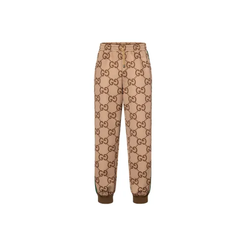 GUCCI Вязаные спортивные брюки мужские коричневые