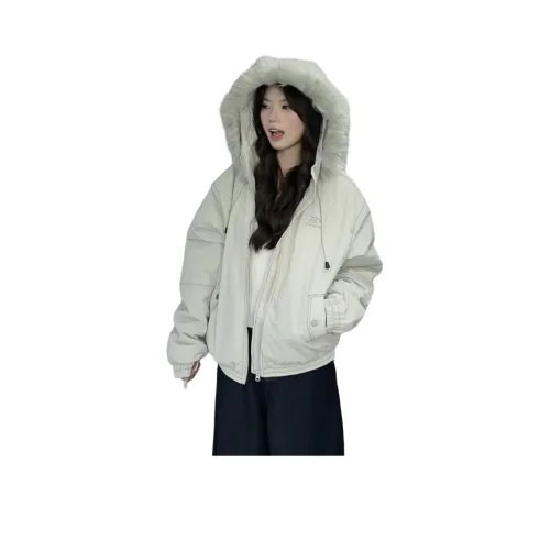 GOSNACE Серый [Корейский стиль Меховой воротник Гора Hawk] Унисекс Пуховики