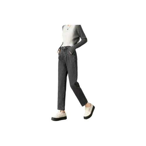 Tonlion Черный Серый Цвет Женские Джинсы