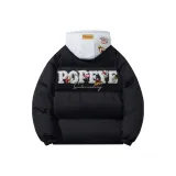 Чёрный с серым капюшоном