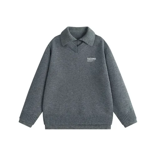 TUCANO Темно-серый [Мягкая кожа дружелюбный] Унисекс Трикотаж