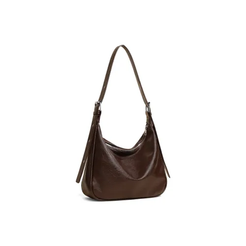 COMELY Сумка через плечо из синтетической кожи стандартная женская кофейного цвета