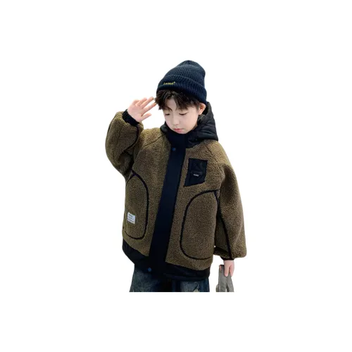 HEJIAGONG Хаки Утеплённый Kids Tops