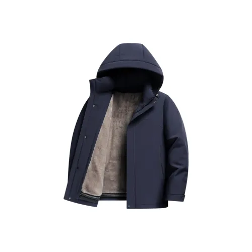 SENJIALUO Синий [Съемный подклад] Мужской парки