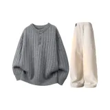 Темно-серый + Абрикос (Кофейный, с флисовой подкладкой)