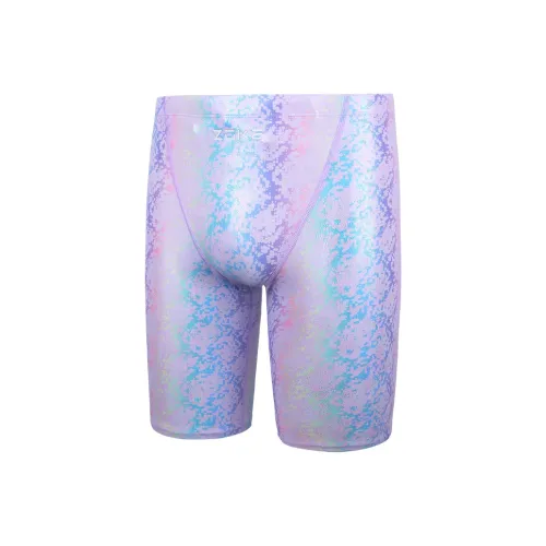 ZOKE Радужный градиент Фиолетовый Золотой Запечатанный Цветок Мужские Плавательные шорты