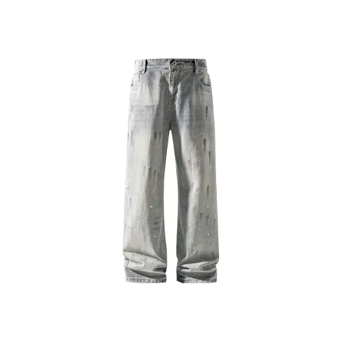 Dark Horse Comics Blue Gray Unisex Jeans Темный Коровь Комиксы Синий Серый Унисекс Джинсы