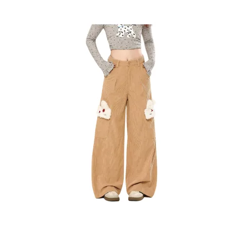 HOKLV Хаки Женские Повседневные Брюки