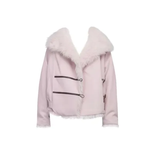 GEZITAI Розовый Двусторонний Женские Пуховики