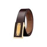 Стиль 3, золотистый оттенок, коричневый ремешок, застежка