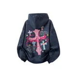 Темно-синий [Tie-Dye Гипсофила Улучшенный Утолщенный с Флисовой Подкладкой]