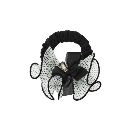 ROYALSASA Шелковый шифон искусственный кристалл резинка для волос женский