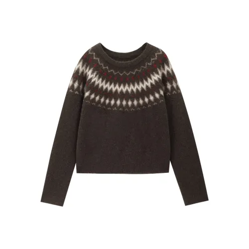 Giordano 08 Filled Темный шоколад Женский Трикотаж