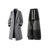 Серый + Черный Джинсы с Флисовой Подкладкой