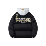 Чёрный с серым капюшоном