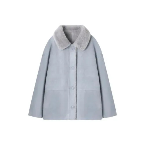 IHIMI Пыльно-синий женский короткий пиджак