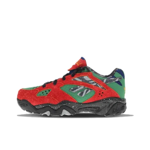 YESEYESEE x Reebok Preseason 94 Амортизация Устойчивый к истиранию Дышащие Низкие Баскетбольные кроссовки Мужские Красный Зеленый