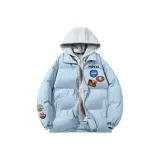 Далекий Небесный Синий с Серым Капюшоном