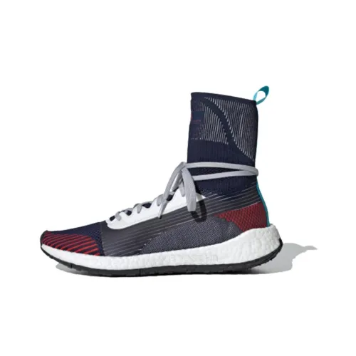 Adidas PulseBOOST High Топ Беговые кроссовки Женские Серый Красный