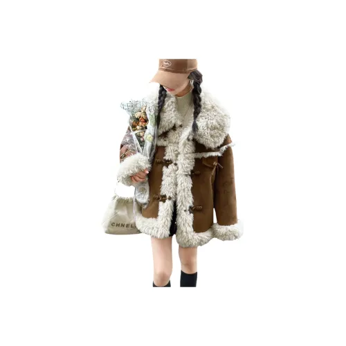 QIAONITONG Кофе Школьный возраст Натуральный и искусственный мех