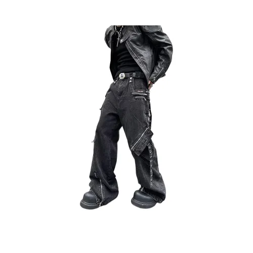 WUHA CREW Черные Унисекс Джинсы