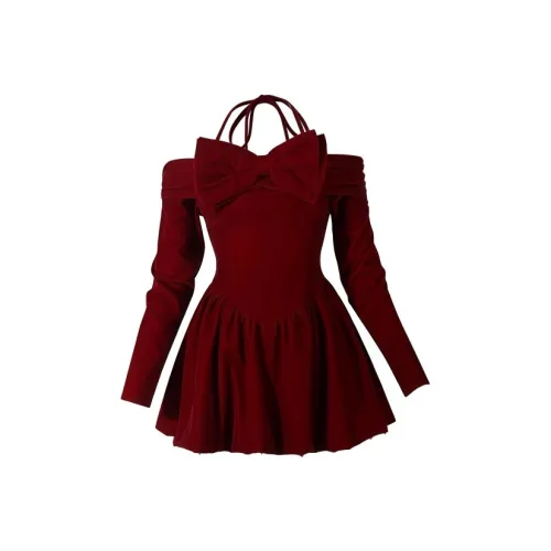 VKXOW Длинное платье с длинными рукавами для женщин