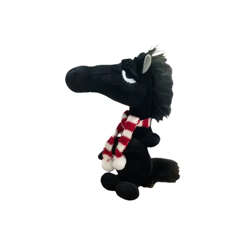 LOGISTAR Heaven Sent Стильный Черный Лошадь Рождественская Коллекция Плюшевая Подвеска 17 см Длина Тела