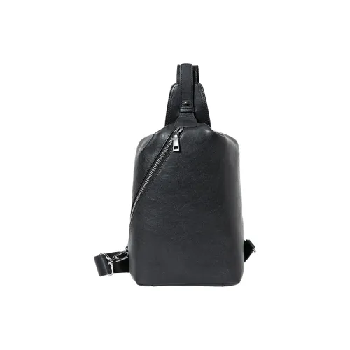 VIHUS Сумка через плечо из коровьей кожи стандартная мужская черная