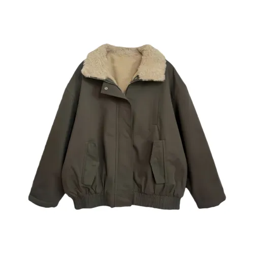 IQC Армейский зеленый Женские бархатные куртки