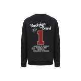 Черный винтажный свитшот с круглым вырезом