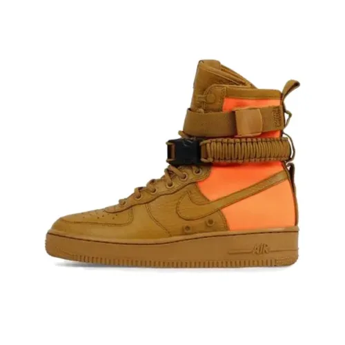 Nike Air Force 1 Desert Ochre Высокие Кроссовки для скейтбординга Унисекс Коричневый