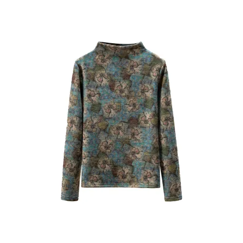 TOUCH T Рубашка Женская Синие Цветок