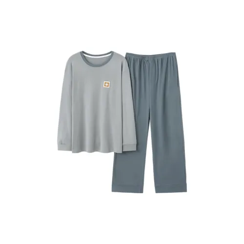 WANANNI Серый Синий Мужской Пижамный Комплект