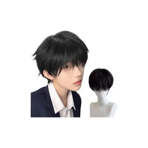 UMIFFA Перука Мужская Короткая Прямая Волосы Корейский стиль Handsome Guy Косплей Все PURPOSE Юность Ежедневный FLUFFY