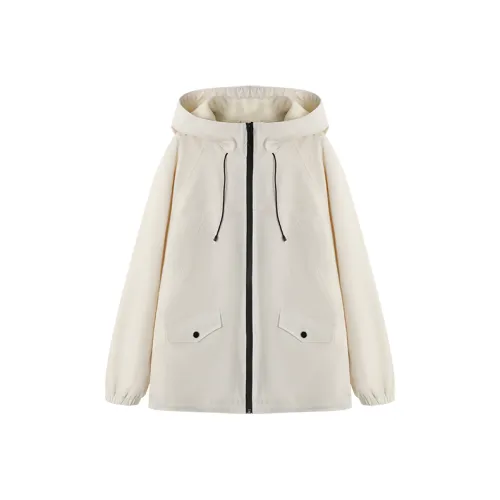 MOHANYIMEI Натуральный Белый Женский Куртки