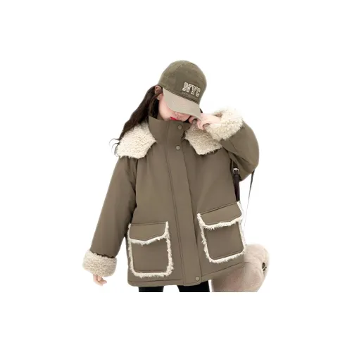 ZHIO Армейский зеленый Школьный возраст Утеплённые куртки