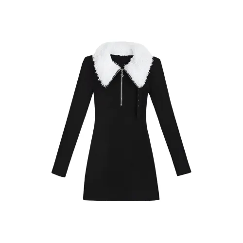 QINGYING Длинное платье с длинными рукавами для женщин