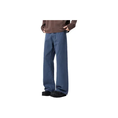 FAIRWHALE French Worker Blue Men's Jeans FAIRWHALE Французский рабочий синий мужской джинсы