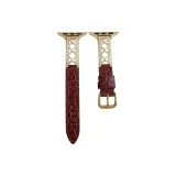 Коричневый с золотистой застежкой