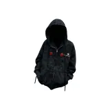 Black Fleece-Lined [Starry Sky Apple Embroidery]  
Черный с флисовой подкладкой [Звездное небо, вышивка яблока]