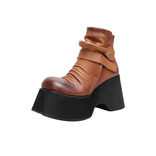 H2 Натуральная кожа британский винтаж ботильоны женские